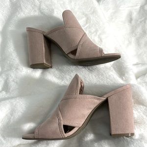 Christian Siriano Pink Suede Heels. US Size 9.